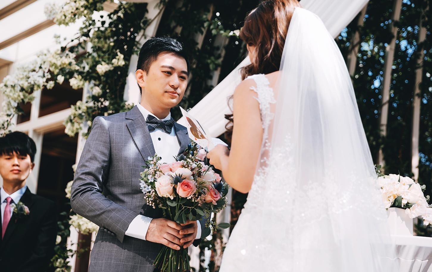 Beautifully decorated wedding ceremony setup at Golden Key Hotel event venue.